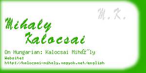 mihaly kalocsai business card